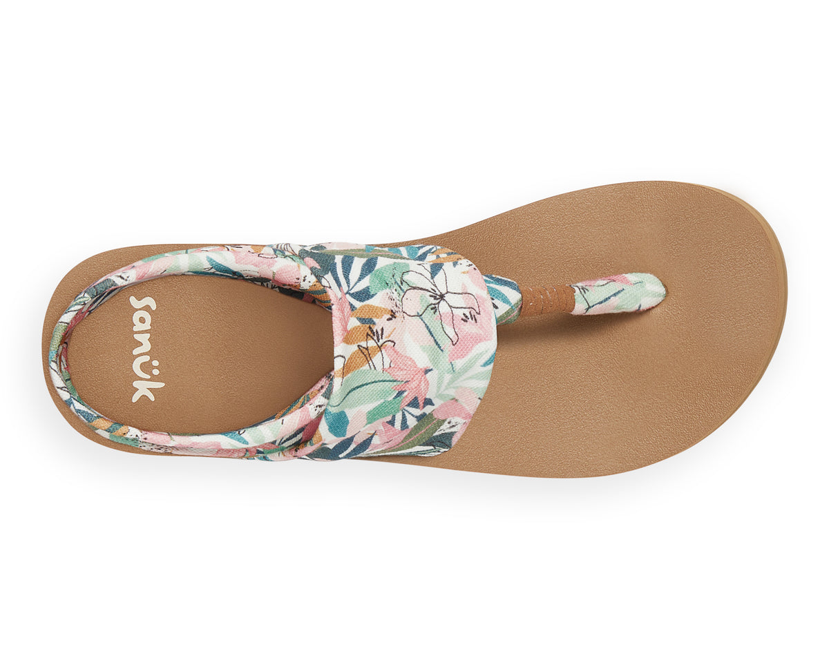 Women's Sanuk Yoga Joy Flip Flop Sandal SWS10275 Burnt Coral/Tan Size 11