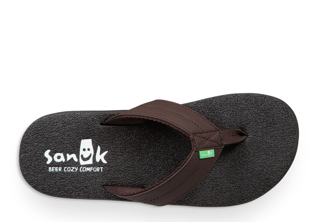 MEN'S BEER COZY COASTER DARK BROWN