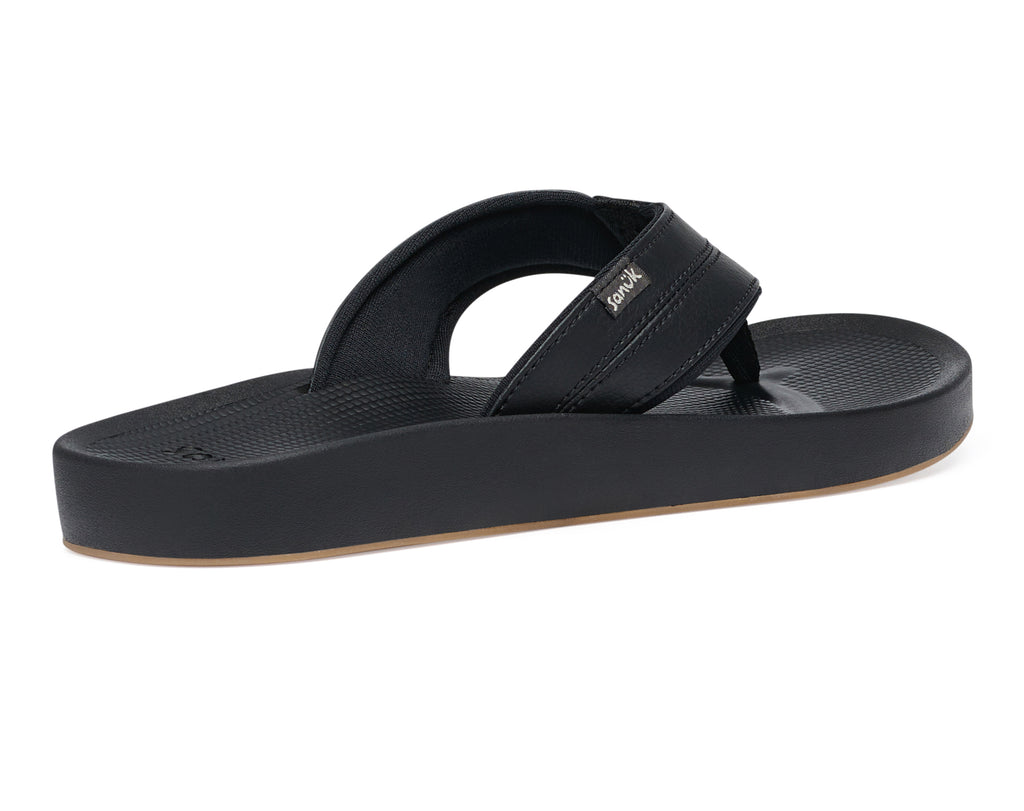 Sanuk Cosmic Yogi Black Men's Casual Flip Flop Sandals 1127511