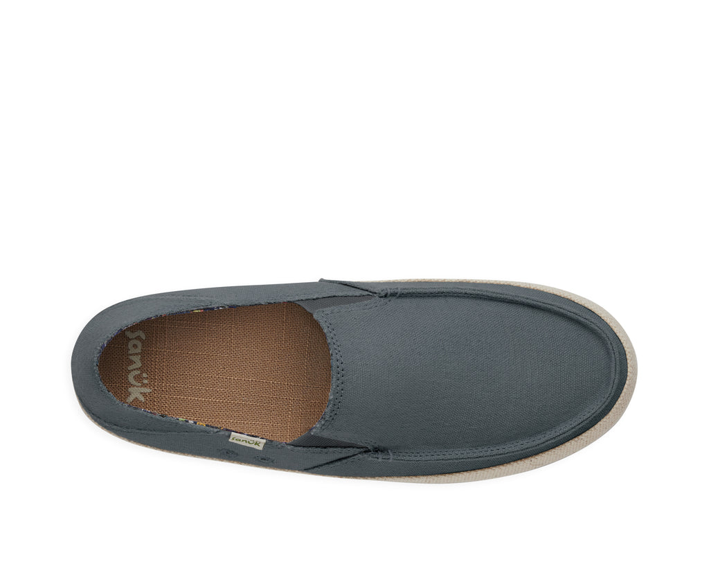 Sanuk Men's Twinny Soft Top Slate Slip On Shoes 1132422